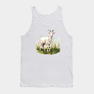 White Goat Tank Top